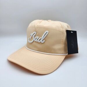 NWT Bad Birdie Bad Rope Hat Apricot Orange Peach Golf Snapback Cap Mens